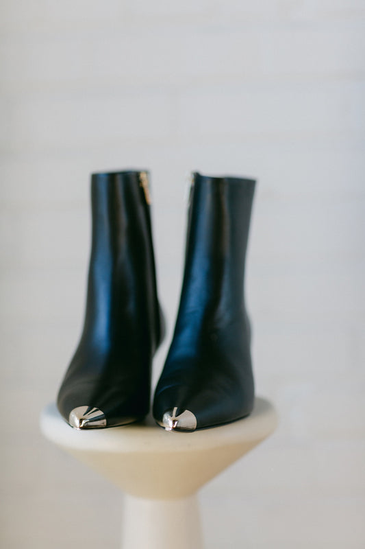 Gia Boots With Metal Toe Cap