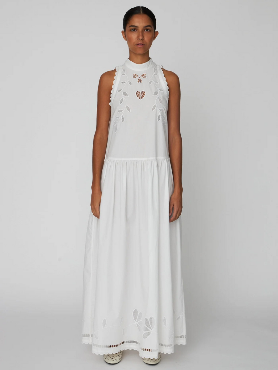 Embroidery Anglaise Sleeveless Maxi Dress – Augusta Twenty