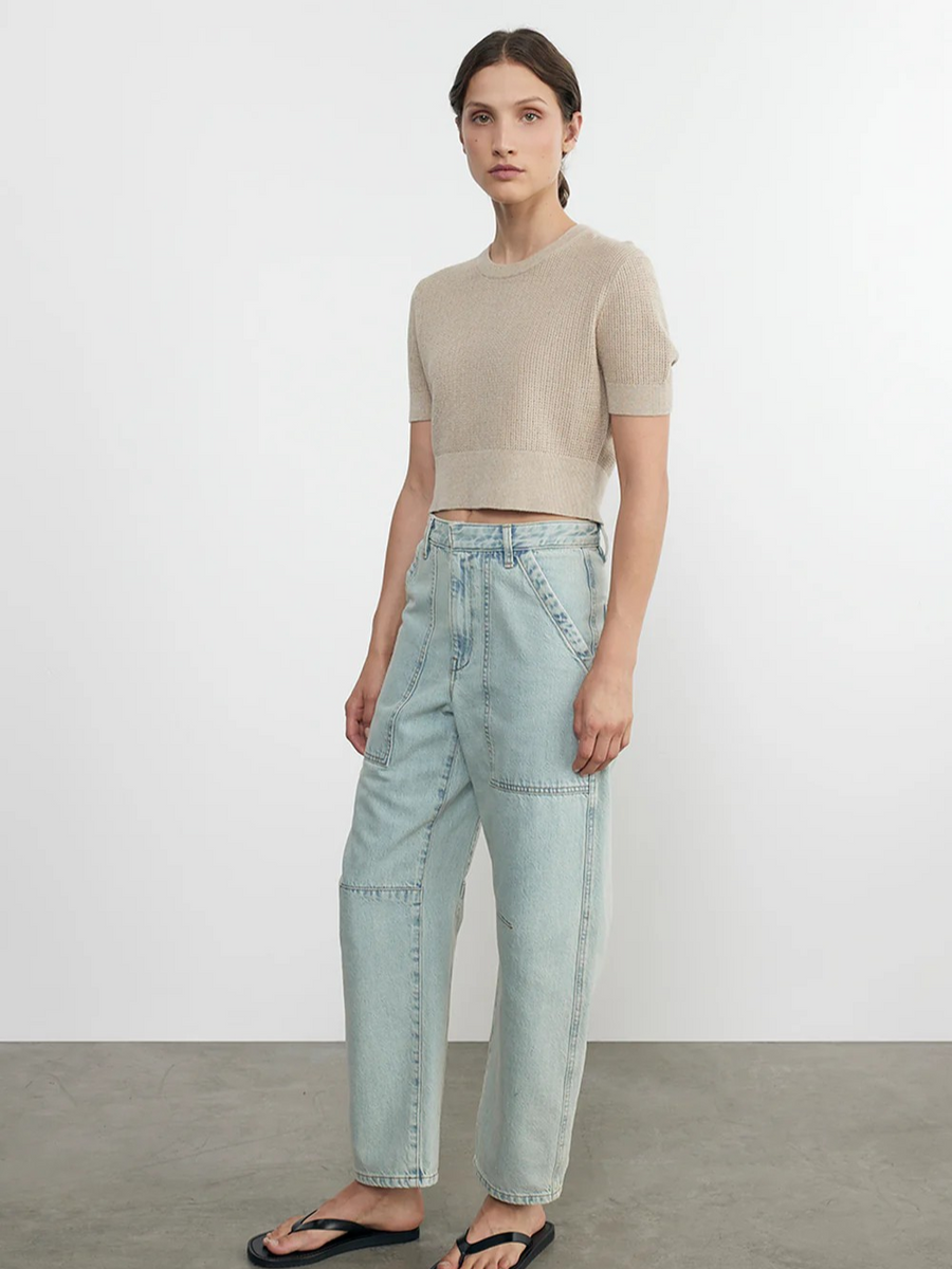 Linen Open Knit Cropped S/S – Augusta Twenty