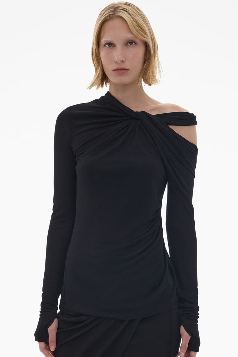 Helmut Lang Twist Short-Sleeve Dress