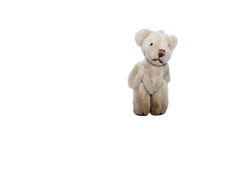Miniature Plush Bear With Brown Feet (light brown) 