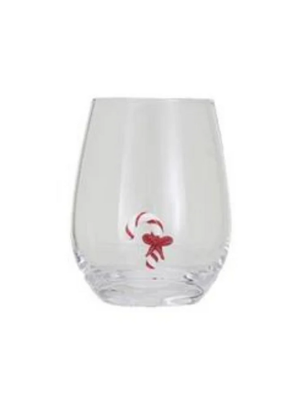 Stemless Wine Glass w/ Holiday Figure Inside, 8 Styles