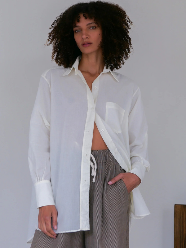 The Boyfriend Shirt in Cotton Voile
