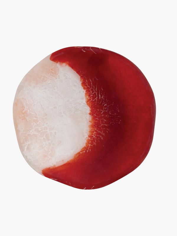 Two-Tone Marbled Resin Organic Shaped Platter