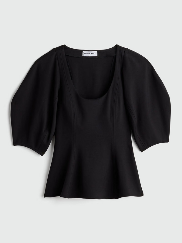 Bebe Ponte Peplum Top