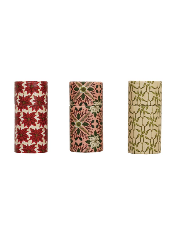 Safety Matches in Tube Matchbox w Seasonal Pattern