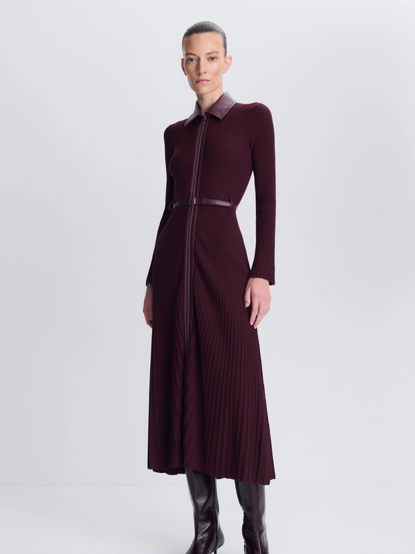 Ismelle Collared Knit Midi Dress