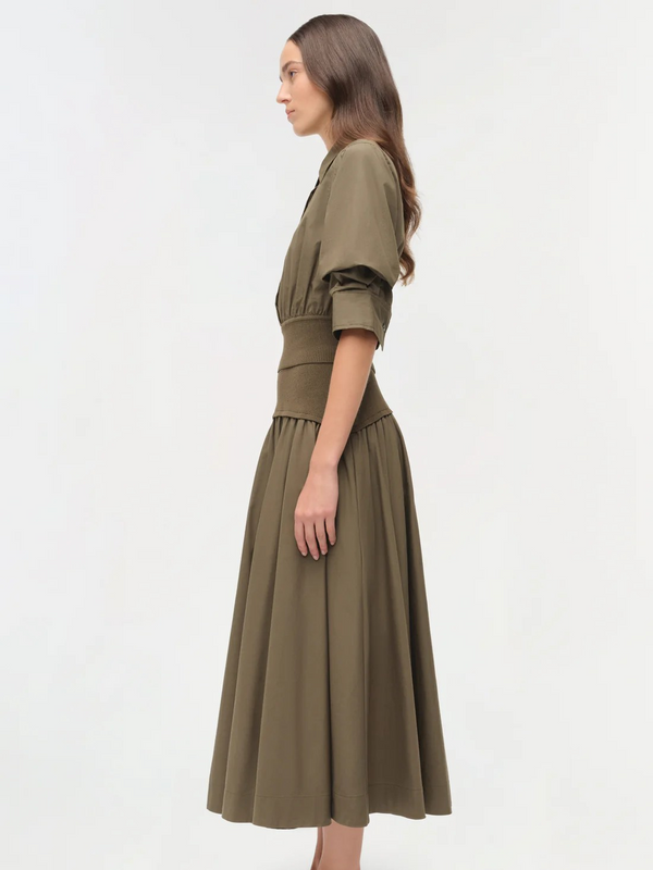 Ovie Knit Cotton Midi Skirt