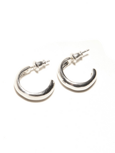 Mini Sterling Silver Bulle Hoops