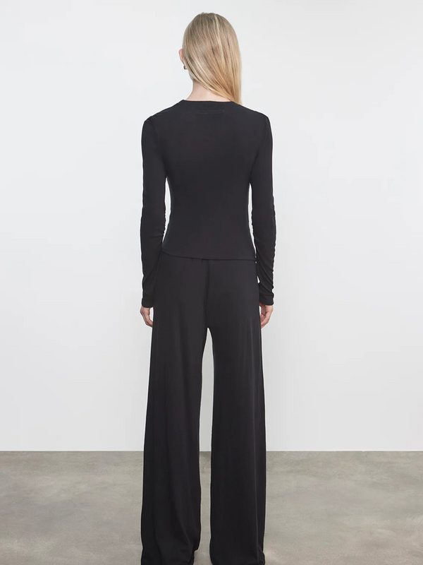 Cashmere Draped L/S Crew