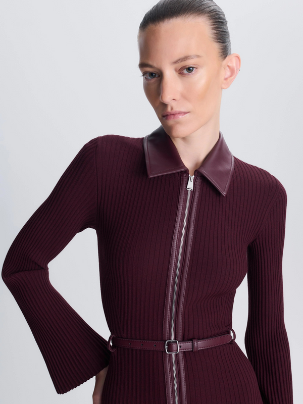 Ismelle Collared Knit Midi Dress