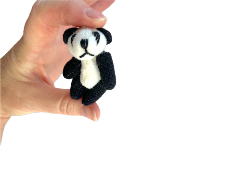 Miniature Panda Bear Plush Animal 