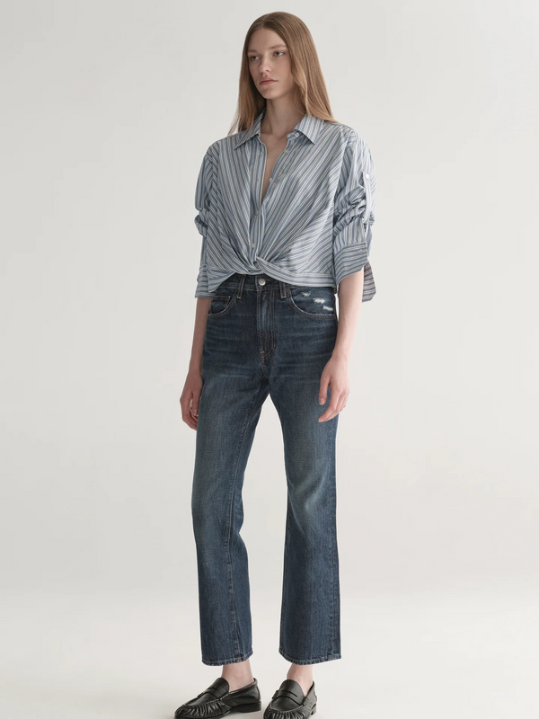 Leo Cropped Cotton Shirt