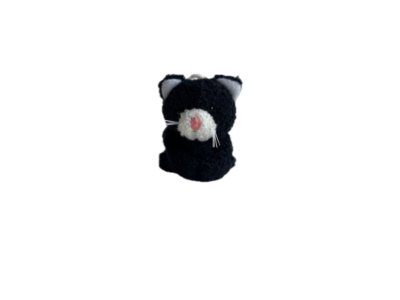 Small Plush Kitty Cat (Black White) 