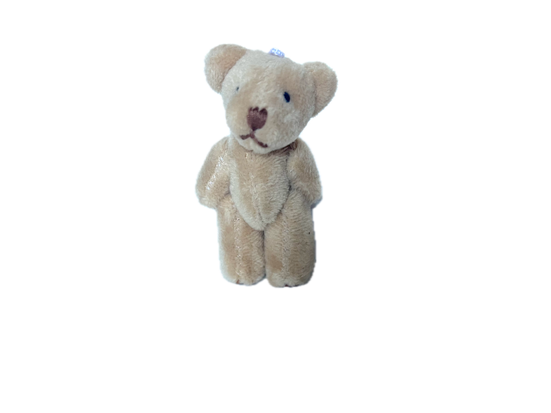 Miniature Plush Bear With Brown Feet (light brown) 