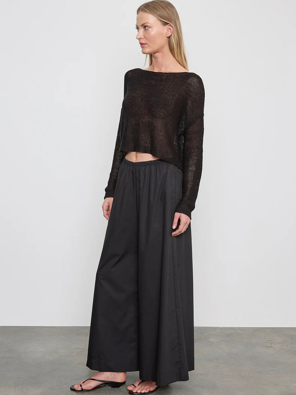 Cotton Cropped Palazzo Pant