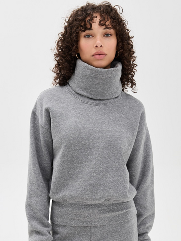 Laralyn Banded Crop Cowl Neck
