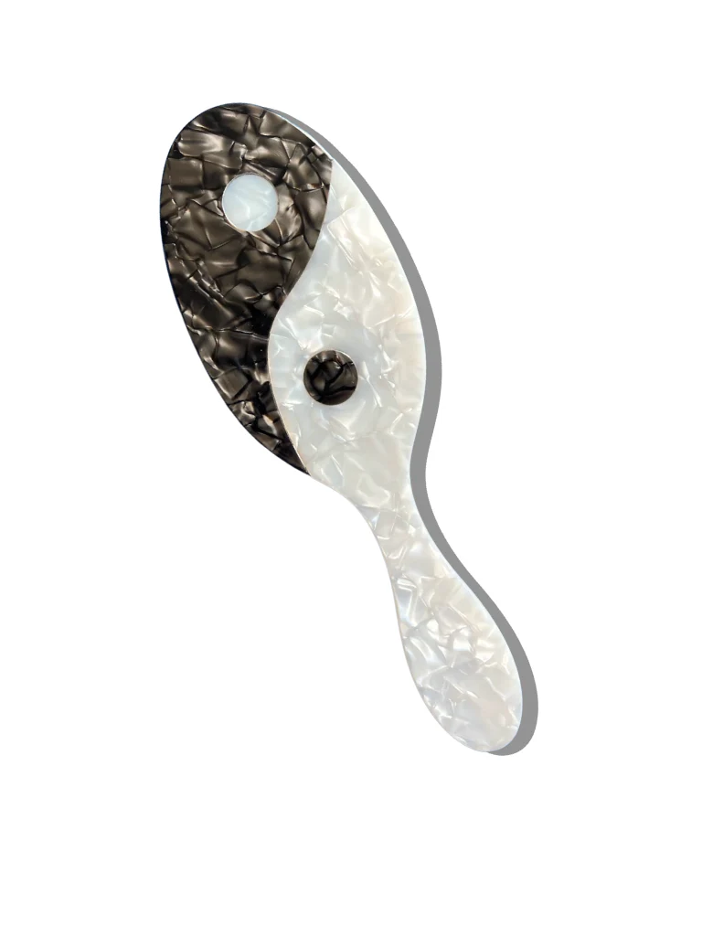 Hand-painted Yin Yang Acetate 2-1 Daily Hair Brush