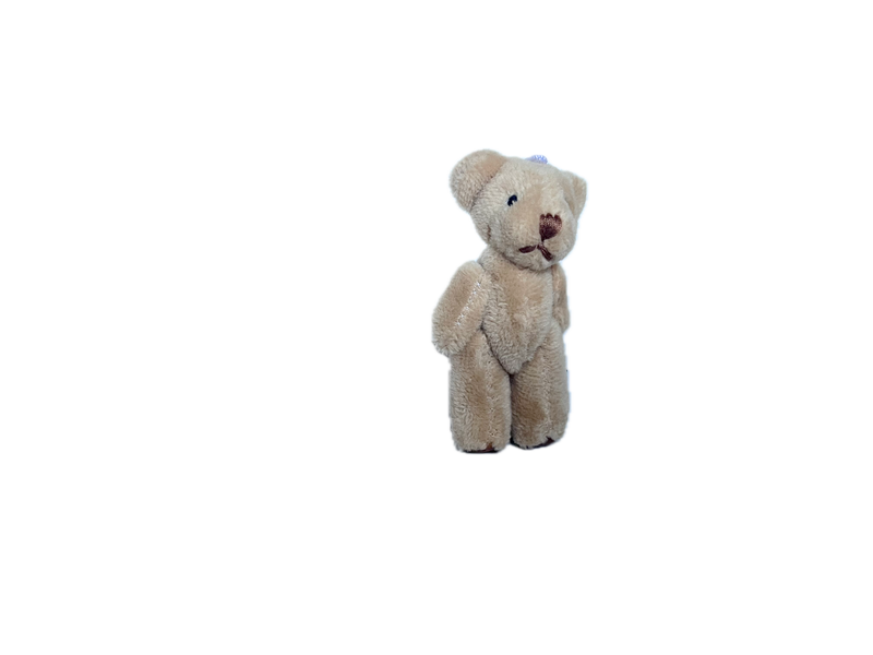 Miniature Plush Bear With Brown Feet (light brown) 