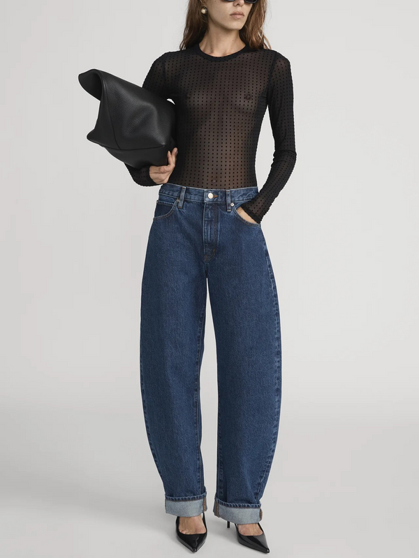 The Mesh Polka Dot Top