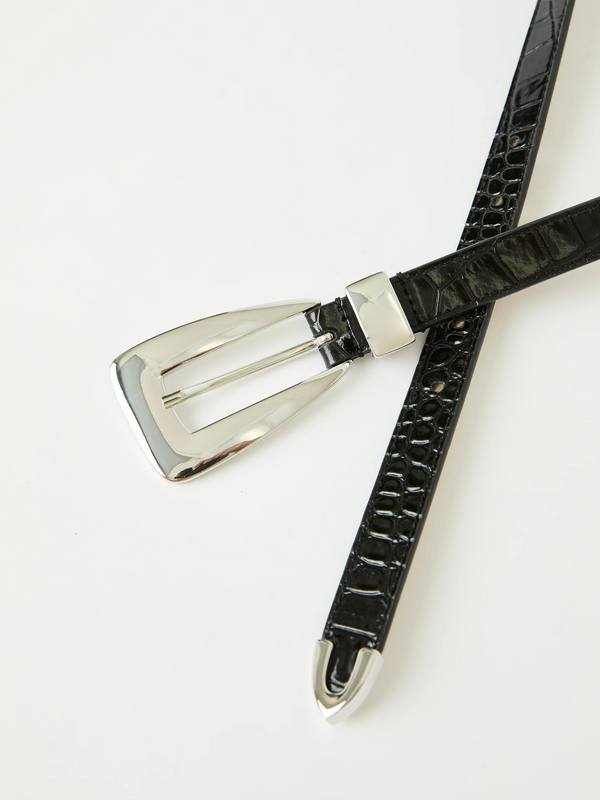 Briar Croco Leather Belt