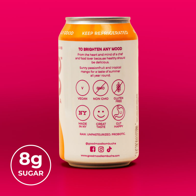 Passionfruit Mango Kombucha - 6 pack
