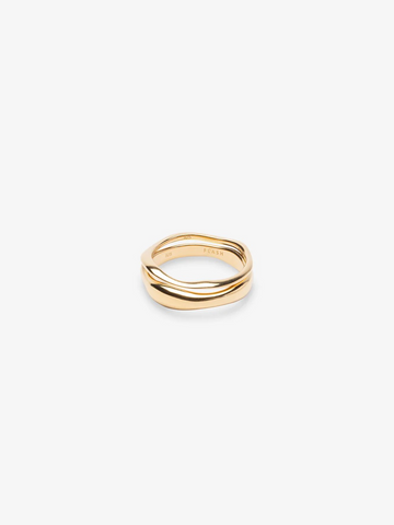 Waves Ring Set - Gold