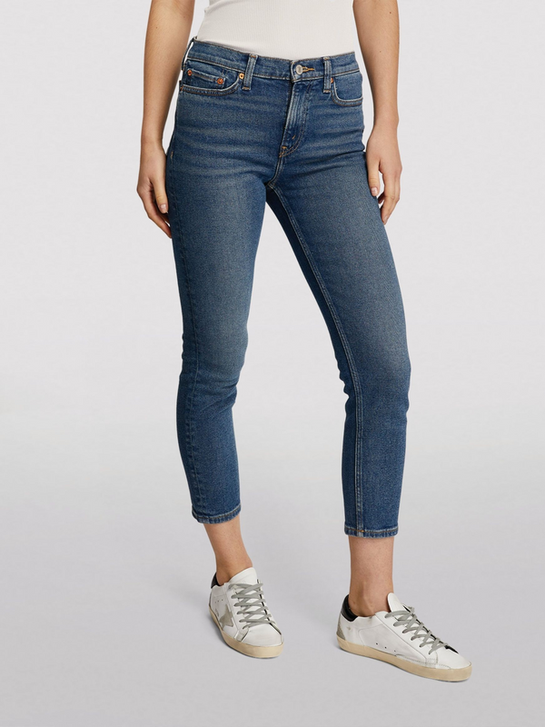 Mid Rise Ankle Crop Jeans