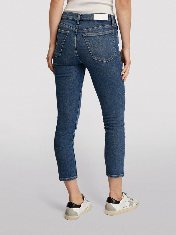 Mid Rise Ankle Crop Jeans