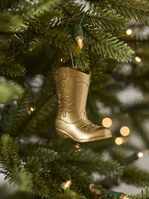 Golden Boot Ornamnet 3"x1.5"x3.25"