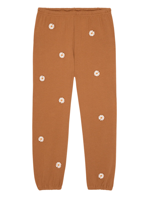 The Stadium Sweatpant W/ Floating Daisy Embroidery