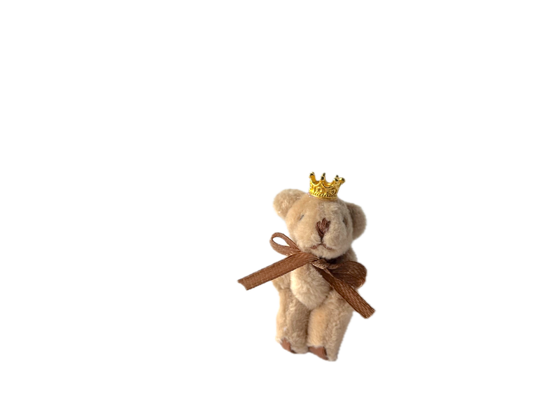 Tiny Prince Soft Stuffed Teddy Bear (Lt Brown) 