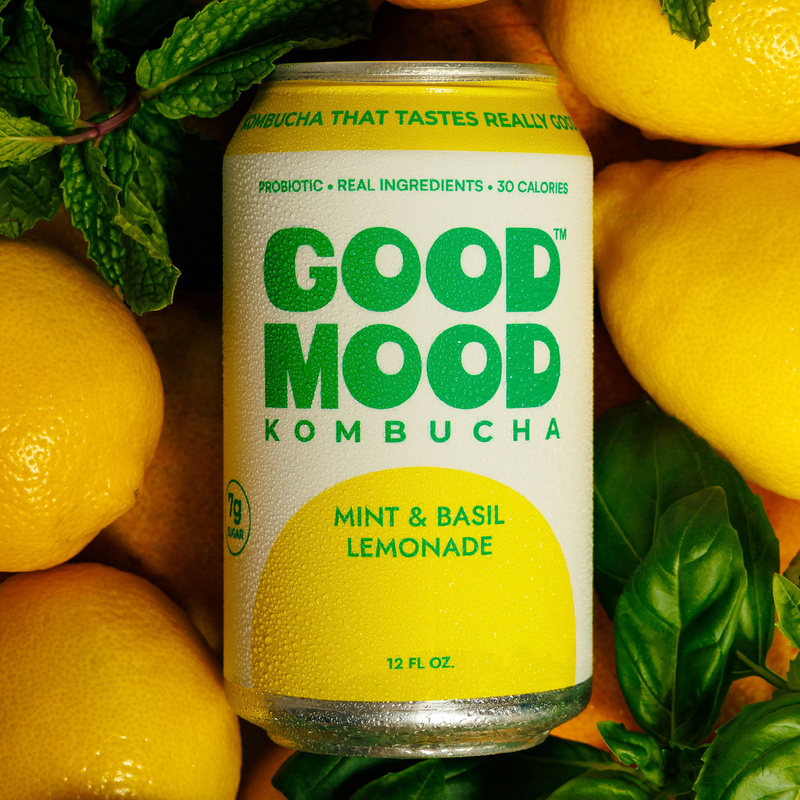 Mint Basil Lemonade Kombucha - 6 pack