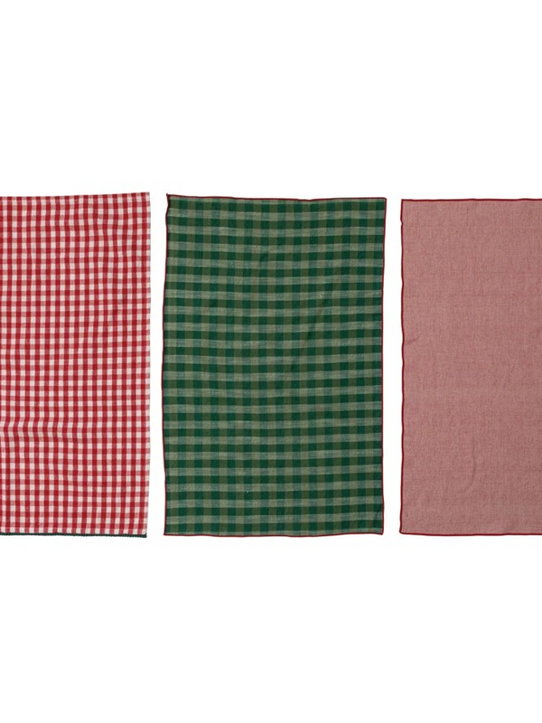 28Lx18W Woven Cotton Tea Towels Set of 3