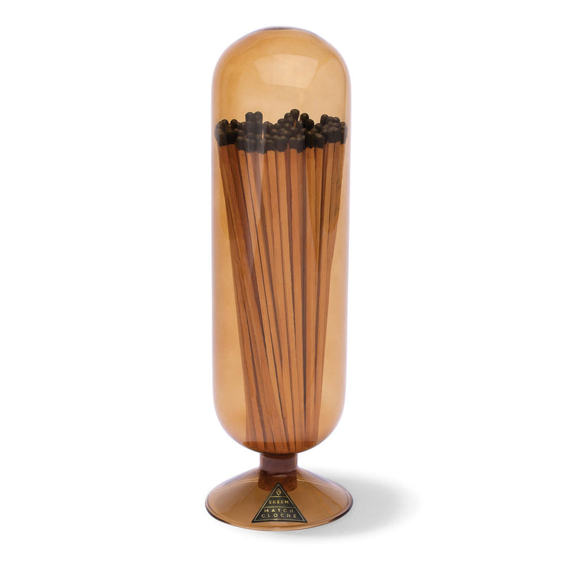 Fireplace Match Cloche, Amber