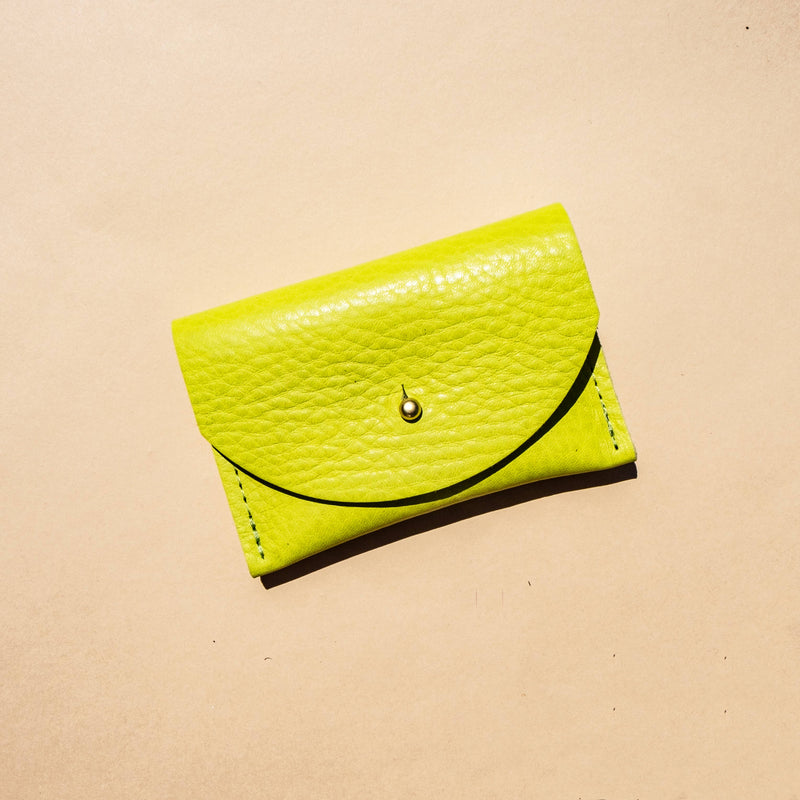Cardholder - Chartreuse Leather