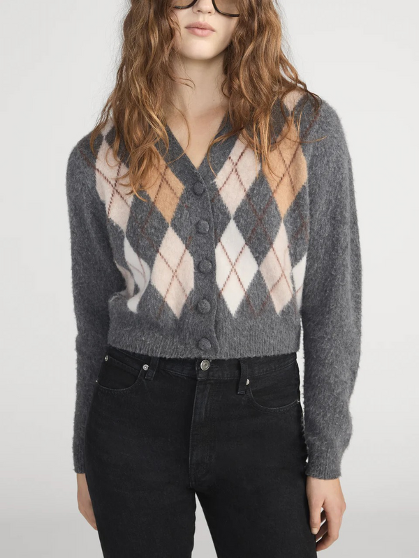 The Brushed Argyle Cardi