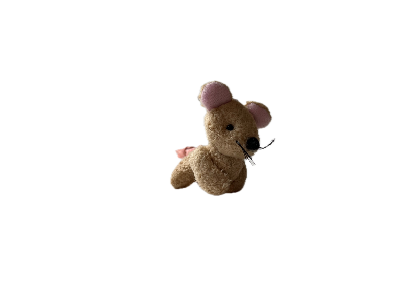 Miniature Plush Mouse Beige