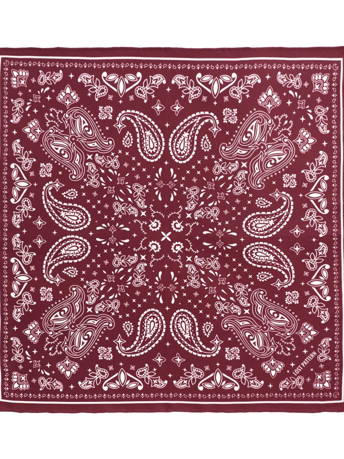 “Paisley" Silk Bandana Scarf - Rodeo Red