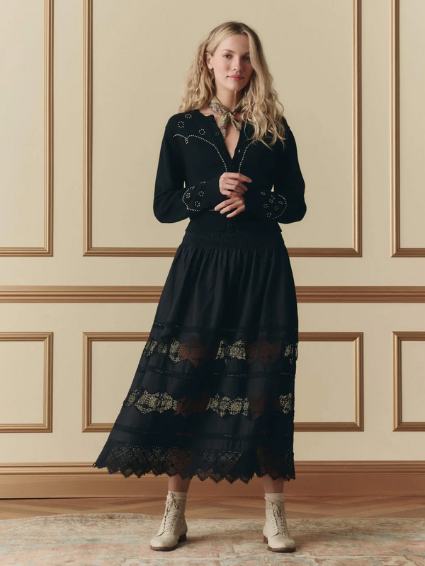 The Rosette Crochet Canary Skirt