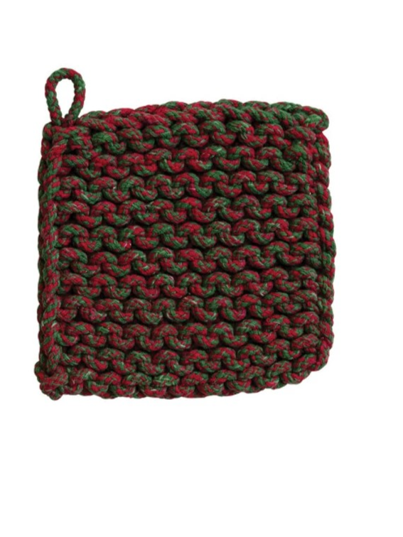 Melange Cotton Crocheted Pot Holder