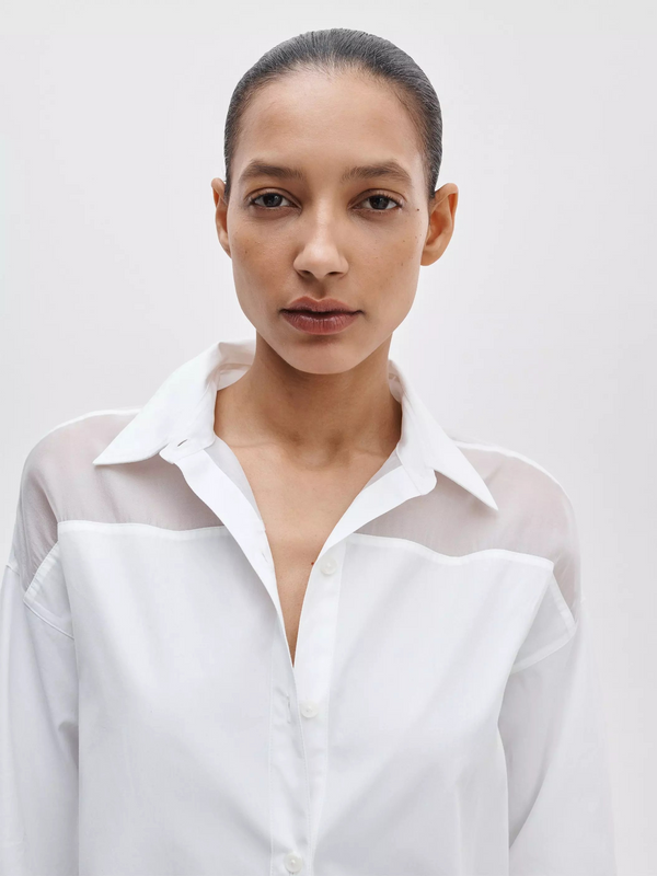 Elly Poplin-Organza Shirt