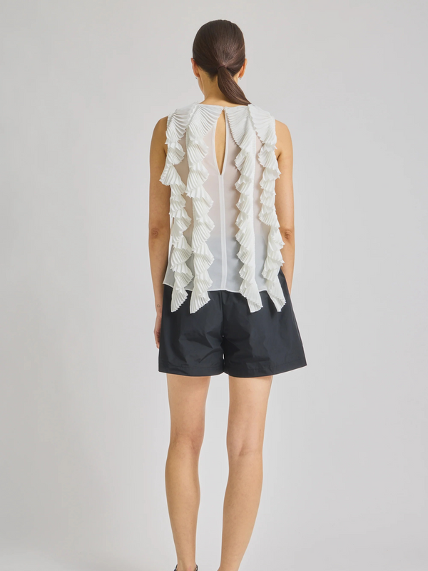Neo Organza Pleated Top