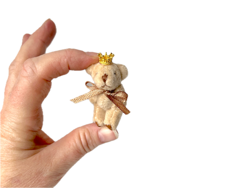 Tiny Prince Soft Stuffed Teddy Bear (Lt Brown) 