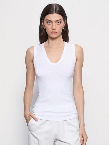 strapless open back dress Enza Costa | Supima Cotton Essential Strappy Tank main image 1