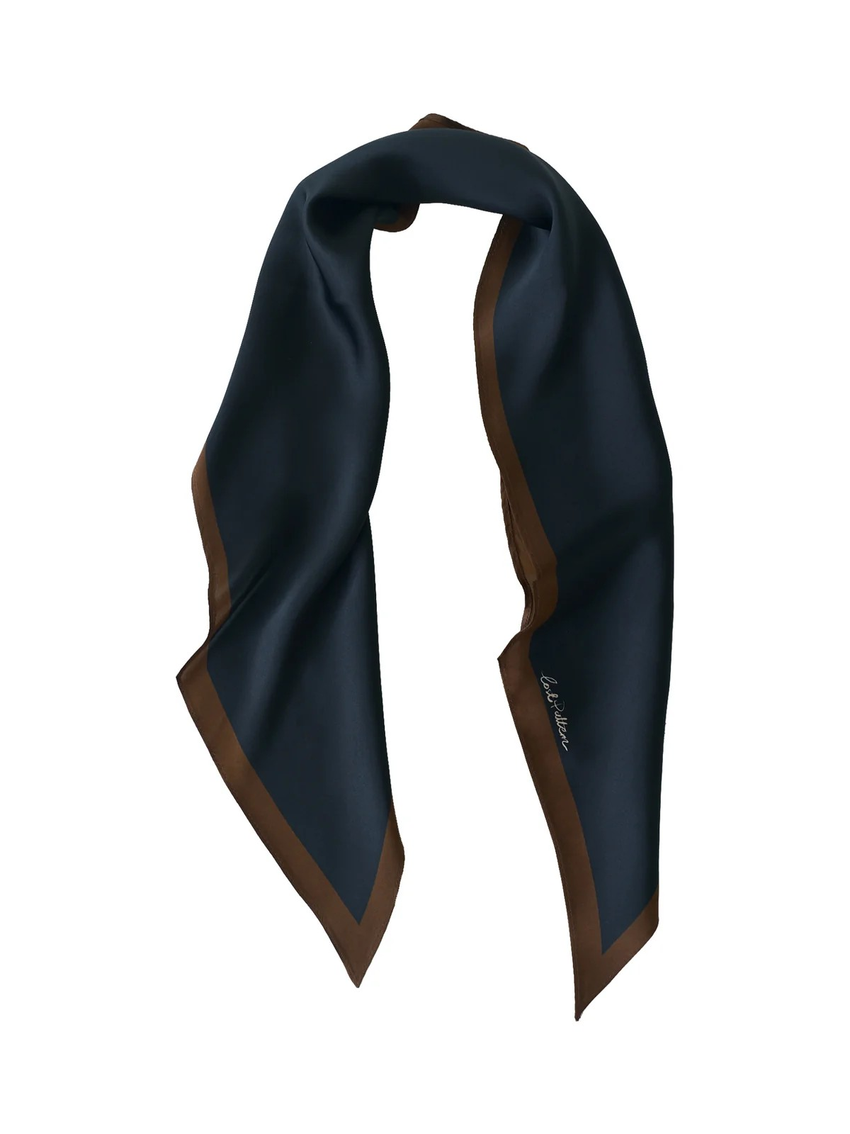 "Satin" Silk Neck Scarf - Black