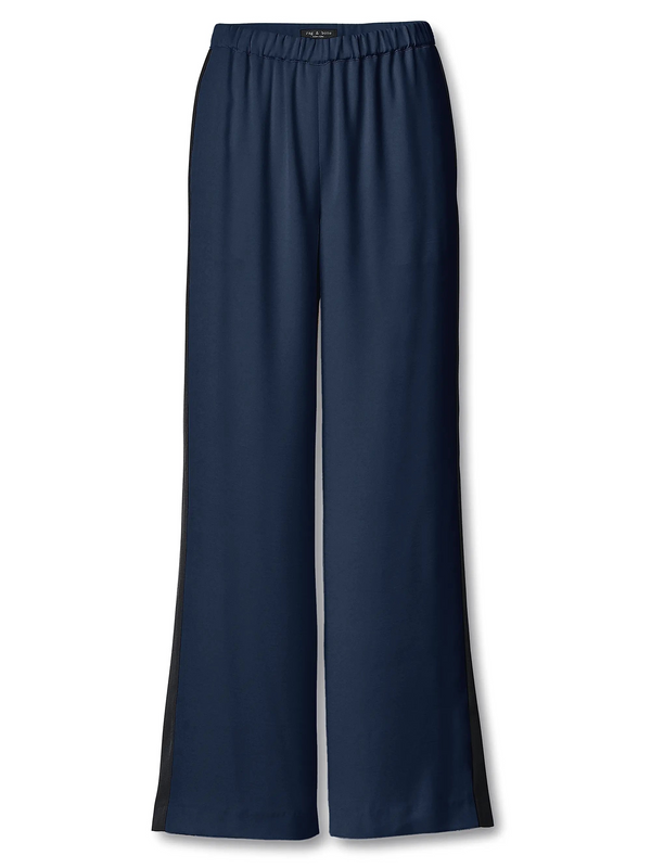 Olivia Side-Stripe Wide-Leg Pants