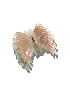 Hand-painted Angel Wings Claw Hair Clip