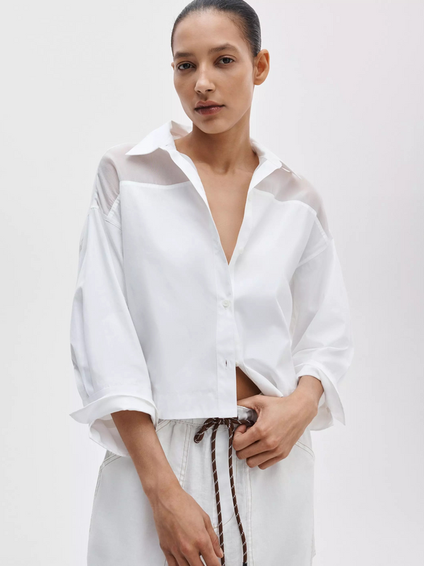 Elly Poplin-Organza Shirt