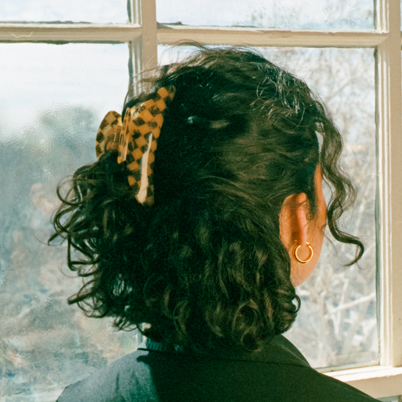 SuperClip Hair Claw — Faded Checker